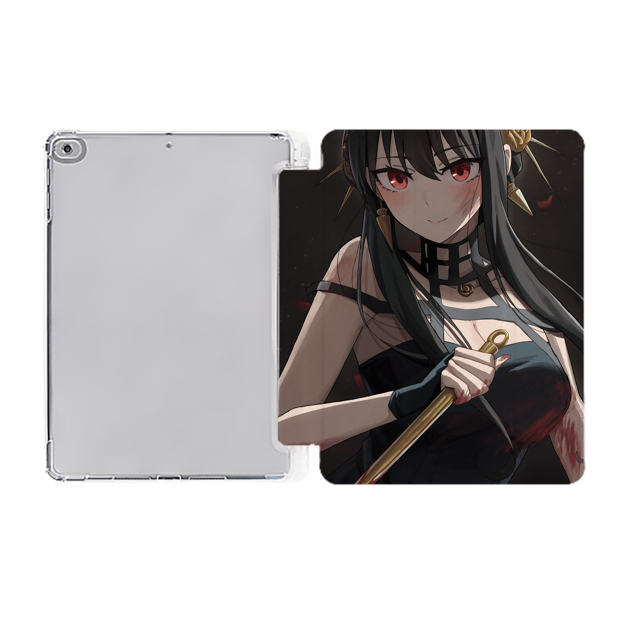 （画像用） SPY×FAMILY间谍家家酒 IPad ケース ペン収納付き 三つ折りスタンド PUレザー×シリコン 対応機種9.5/10.5/10.9インチ
